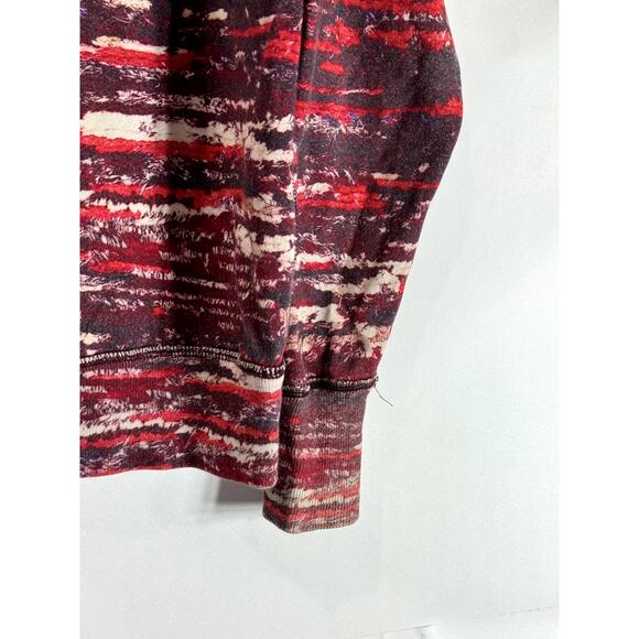 ISABEL MARANT FOR H&M Women's Red Printed Crewneck Pullover Sweater SZ 4 - Picture 7 of 13